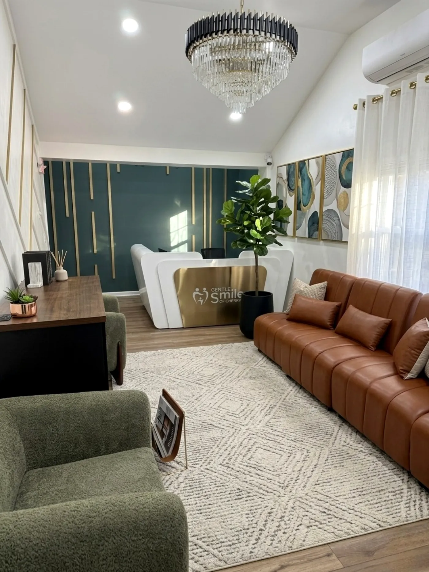 Reception area at Gentle Smiles of Cherry Hill dental office